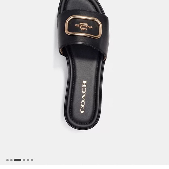 Coach platform sandals. Worn once. Original box included. - Picture 4 of 11